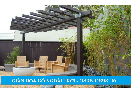 Giàn hoa gỗ ngoài trời giá rẻ chất lượng