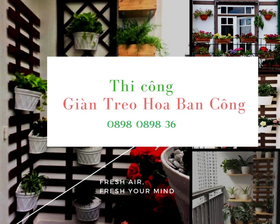 Giàn treo hoa ban công bwood giá rẻ chất lượng